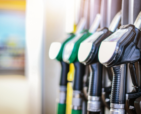 Une pompe à carburant française.